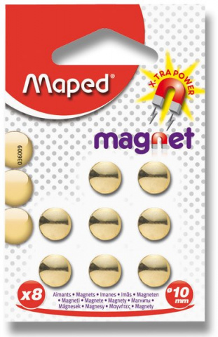 Magnety Maped 10mm zlaté 8ks